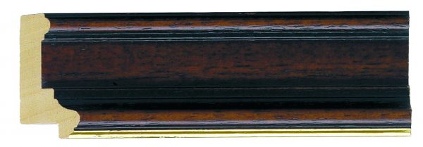 MAHOGANY MOULDING/GOLD LINE