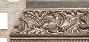 ORNATE EMBOSSED DISTRESSED ANTIQUE SILVER