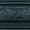BLACK WITH LEAF EMBOSSING