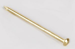 25mmX1.5mm BRASS PLATED PICTURE PIN